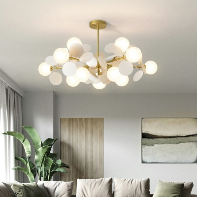 Modern Style Macaron Chandelier Glass Pendant Lighting Fixtures for Bedroom