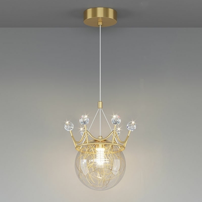 Nordic Crown Tapered Pendant Light Frosted White Opal Glass Ceiling Pendant Light