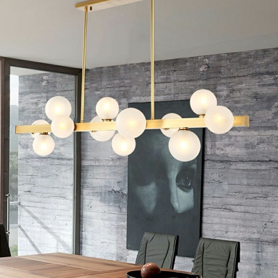 Vintage Large Kitchen Pendant Lights Industrial Glass Hanging Ceiling Light for Dinning Room