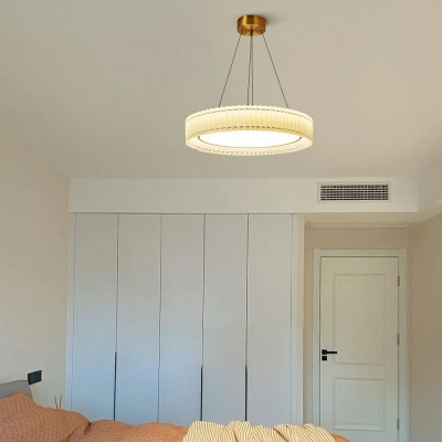 White Chandelier Lighting Fixtures Modern Minimalism Hanging Pendant for Living Room