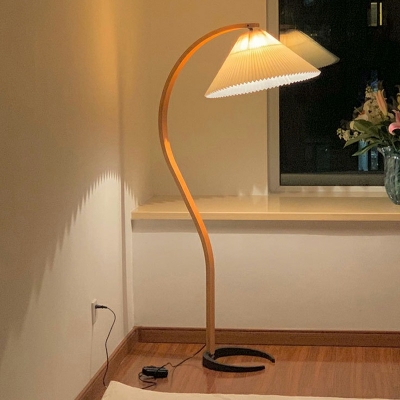 1-Light Floor Standing Lamps Minimalism Style Cone Shape Metal Stand Up Lamps