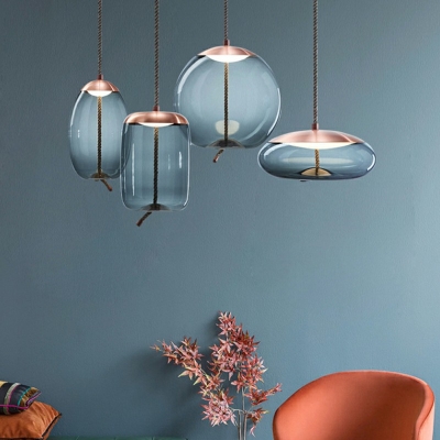 1-Light Hanging Lights Modernist Style Geometric Shape Metal Warm Light Pendant Lighting