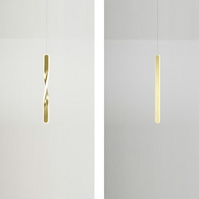 1 Light Multifaceted Hanging Lights Modern Style Metal Pendant Ceiling Lights in Gold