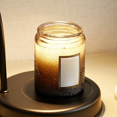 1-Light Nightstand Lamp Contemporary Style Geometric Shape Metal Table Light