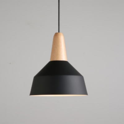 1-Light Pendant Lighting Minimalism Style Cone Shape Metal Hanging Lamps