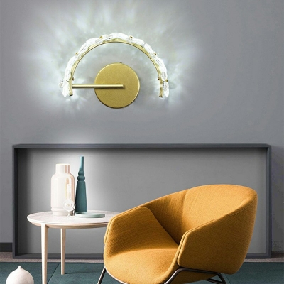 1-Light Sconce Light Fixture Contemporary Style Geometric Shape Metal Wall Lighting Ideas