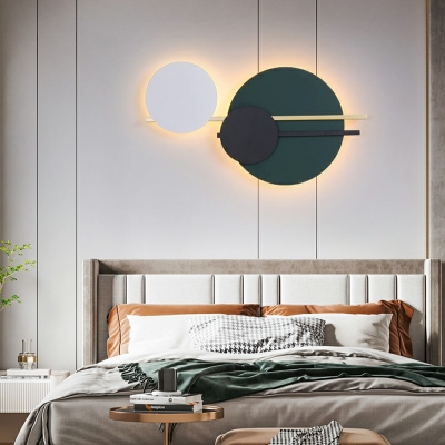 Contemporary Acrylic Wall Light Fixture Circular Sconces for Living Room