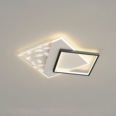 Contemporary Geometric Flush Mount Lighting LED Ambient Lighting Indoor