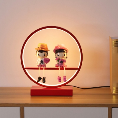 Contemporary LED Table Lamps Circular Bedside Reading and Bedroom Lamps