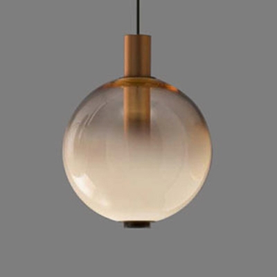 Gold Globe Hanging Pendant Light Modern Style Frosted Glass 1 Light Pendant Light Fixture