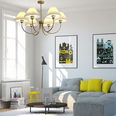 Hanging Light Modern Style Fabric Pendant Lighting for Living Room