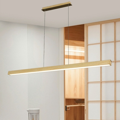Linear LED Island Chandelier Lights Modern Minimalism Hanging Chandelier for Living Room