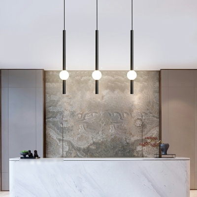 Metal Hanging Ceiling Light with Acrylic Shade LED Contemporary Pendant Lights for Kitchen Island