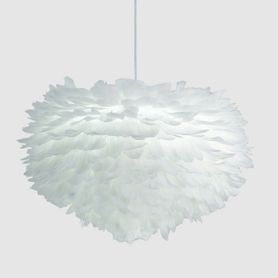 Pendant Lighting Contemporary Style Feather Hanging Lamps for Living Room