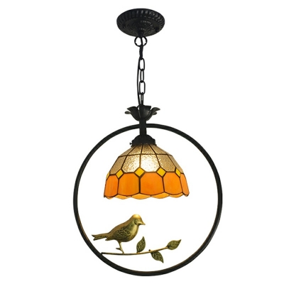 Tiffany Stained Glass Hanging Lights Ring Light for Dining Room