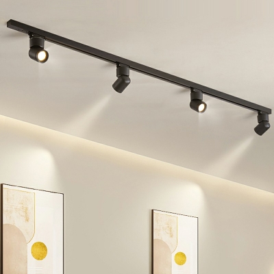 Tube Living Room Ceiling Track Lighting Metal Modern Semi Flush Light Fixture