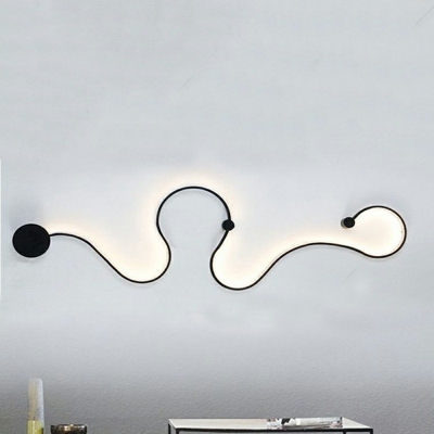 Wall Light Fixtures Wave Bedside Background Decoration Aisle Nordic Art Sconce Light