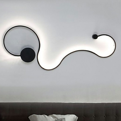 Wall Light Fixtures Wave Bedside Background Decoration Aisle Nordic Art Sconce Light