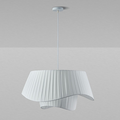 1 Light Modern Suspension Pendant White Hanging Ceiling Lights for Living Room