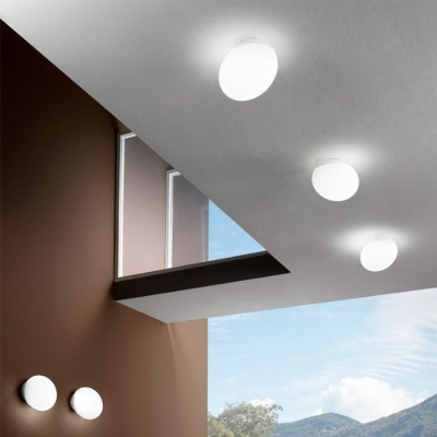 1-Light Sconce Light Fixture Minimalism Style Geometric Shape Metal Wall Mounted Lights