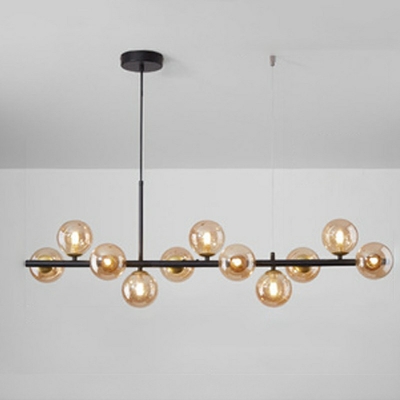 Adjustable Length Nordic Simple Style Pendant Light Strip Glass chandelier