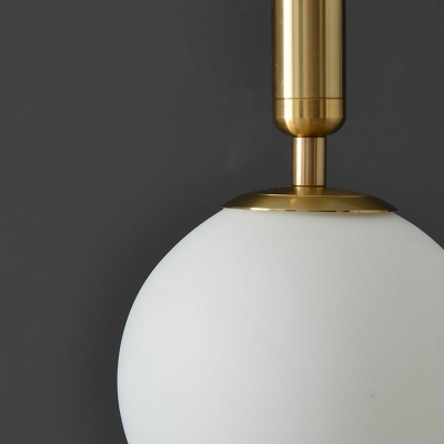 Art Deco Pendulum Pendant Light Fixture White Glass Suspension Pendant Light