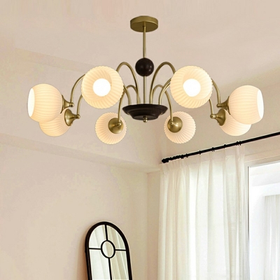 Brass Chandelier Lighting Fixtures Modern Metal Hanging Ceiling Light for Living Room