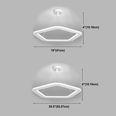Contemporary Geometric Chandelier Light Fixture Acrylic Pendant Chandelier