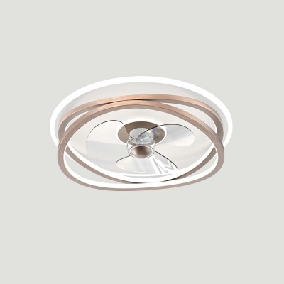 Contemporary Geometrical Flush Mount Ceiling Light Fixtures Acrylic Ceiling Mounted Fan Light