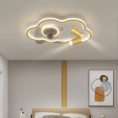 Flush-Mount Light Fixture Children's Room Style Acrylic Flush Mount Lighting for Living Room Remote Control Stepless Dimming