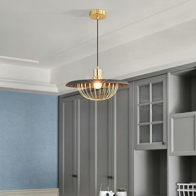 Geometric Pendant Lighting Modern Metal 1-Light Pendant Light for Dining Room