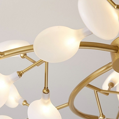 Metal Chandelier Lighting Fixtures Modern Minimalism Hanging Pendant Lights for Living Room