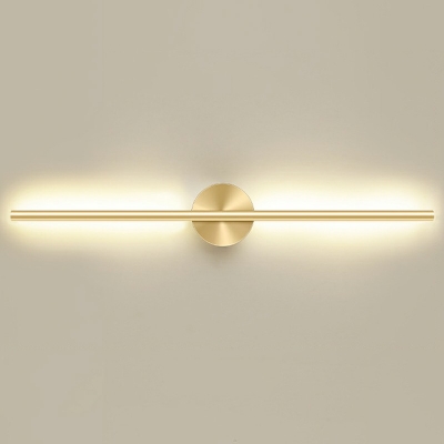 Metal Linear Wall Lighting Fixtures Modern Style 1 Light Wall Sconce Lighting in Gold