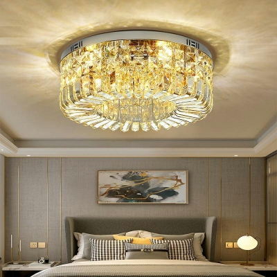 Modern Crystal Flush Mount Ceiling Lamp Contemporary  LED Flush Mount Lighting for Living Room
