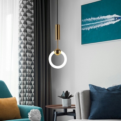 Pendant Lighting Contemporary Style Acrylic Hanging Ceiling Light for Living Room Warm Light