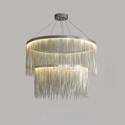 Postmodern Style Tassels Chandelier Light Metal Chandelier Lamp for Dining Room