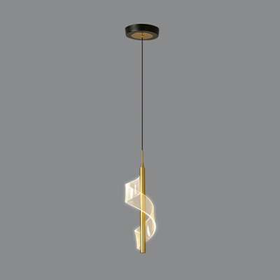 Simplicity Spiral Pendant Ceiling Lights Acrylic Ceiling Suspension Lamp