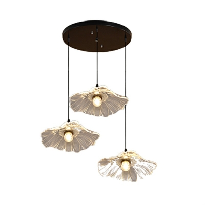 3-Light Ceiling Pendant Light Minimalist Style Globe Shape Metal Hanging Lamps