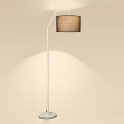 1-Light Floor Lamps Contemporary Style Cylinder Shape Metal Stand Up Lamp