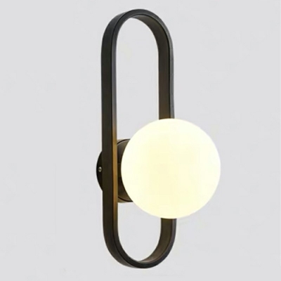 1-Light Sconce Lights Industrial Style Globe Shape Metal Wall Mounted Light Fixture