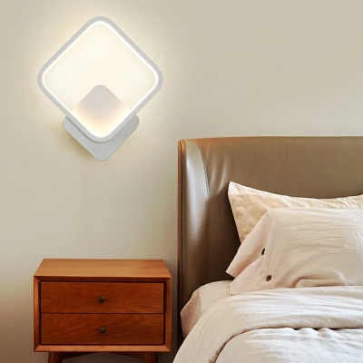 1-Light Sconce Lights Simple Style Geometric Shape Metal Wall Mounted Light Fixture