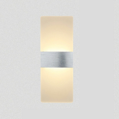 Aluminum Rectangle Shade Wall Mounted Light LED Lighting Modern Wall Sconce Lighting in Warm Light
