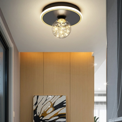 Globe Flush Mount Dining Room Light Fixtures Glass Ambient Lighting