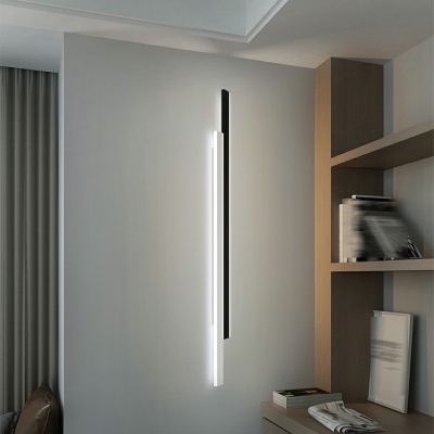 Modern Thin-Line Wall Light Fixture Metal Sconce for Bedroom and Living Room