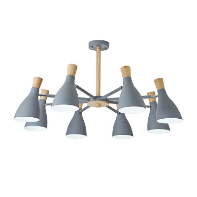 Wood Chandelier Lighting Fixtures Nordic Style Pendant Lighting for Living Room