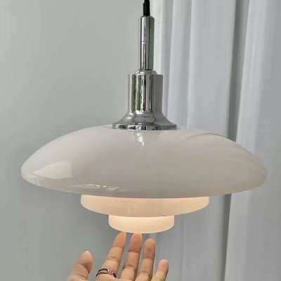1-Light Pendant Lighting Minimalist Style Geometric Shape Metal Hanging Light Fixtures