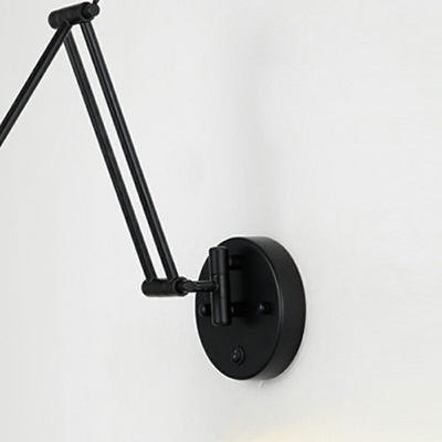 1-Light Sconce Lamp Industrial Style Geometric Shape Metal Warm Light Wall Mounted Lights Fixture