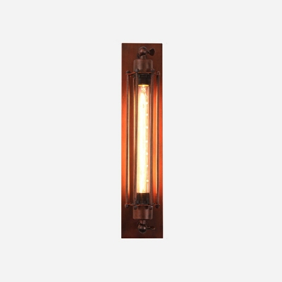1-Light Sconce Lights Contemporary Style Tube Shape Metal Wall Mounted Light Fixture