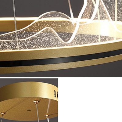 2-Light Chandelier Light Fixture Contemporary Style 2-Tiers Shape Metal Pendant Lighting Fixtures