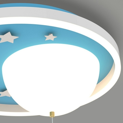 2-Light Flush Mount Kids Style Astronaut Shape Metal Ceiling Mounted Lights
